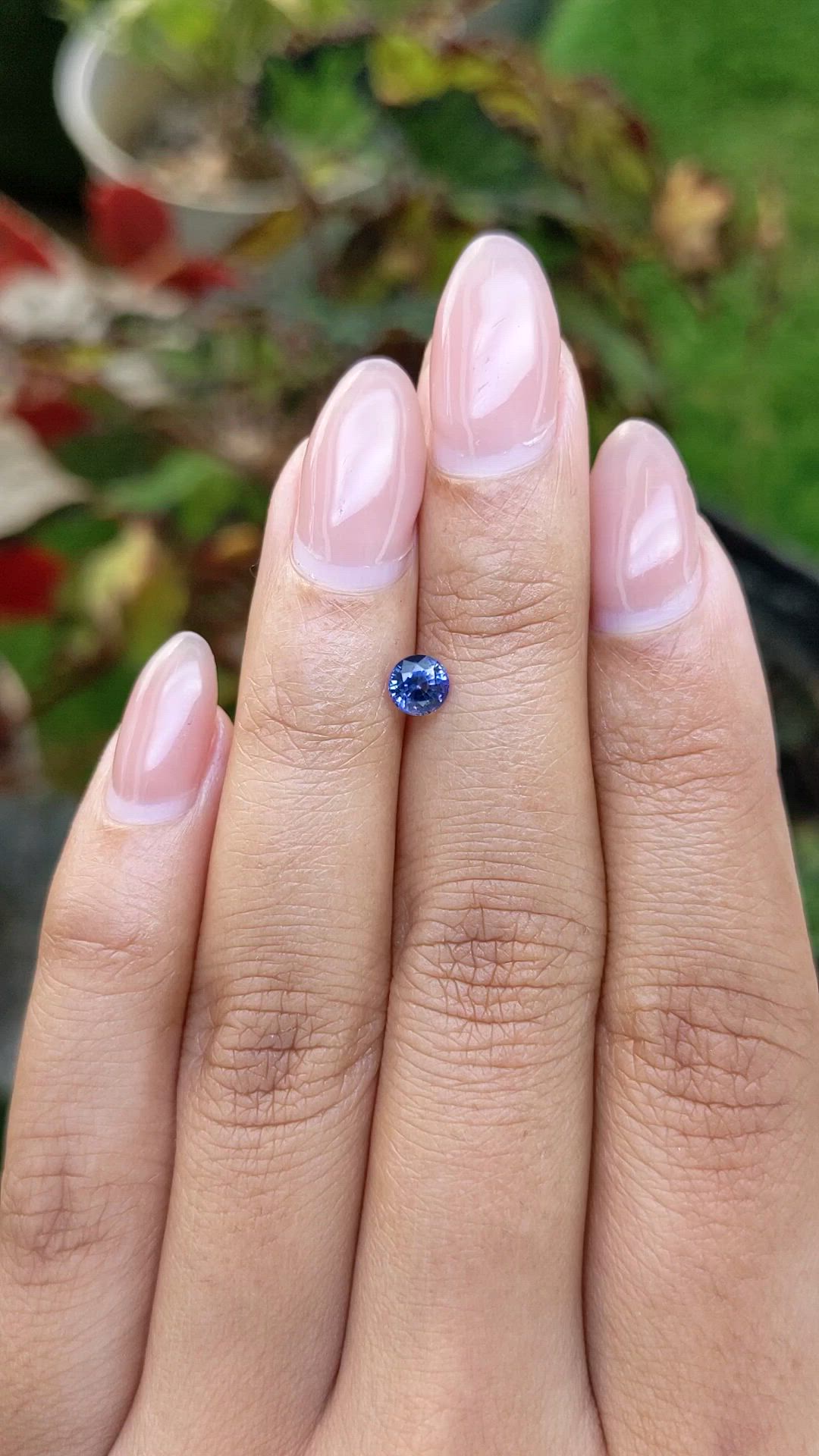 0.60 Ct. Blue Sapphire from Ceylon (Sri Lanka) Size Video