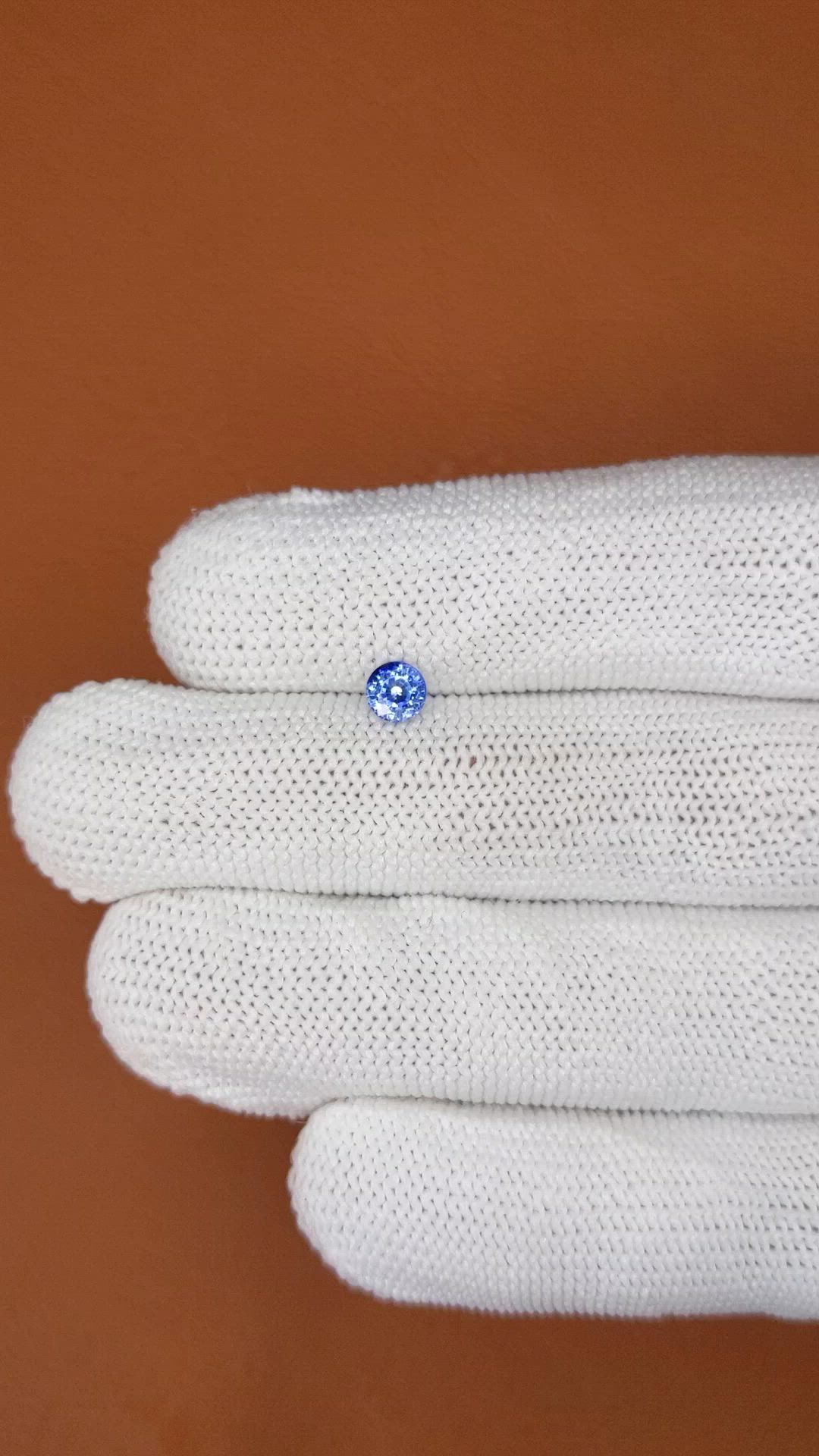 0.60 Ct. Blue Sapphire from Ceylon (Sri Lanka) Size Video
