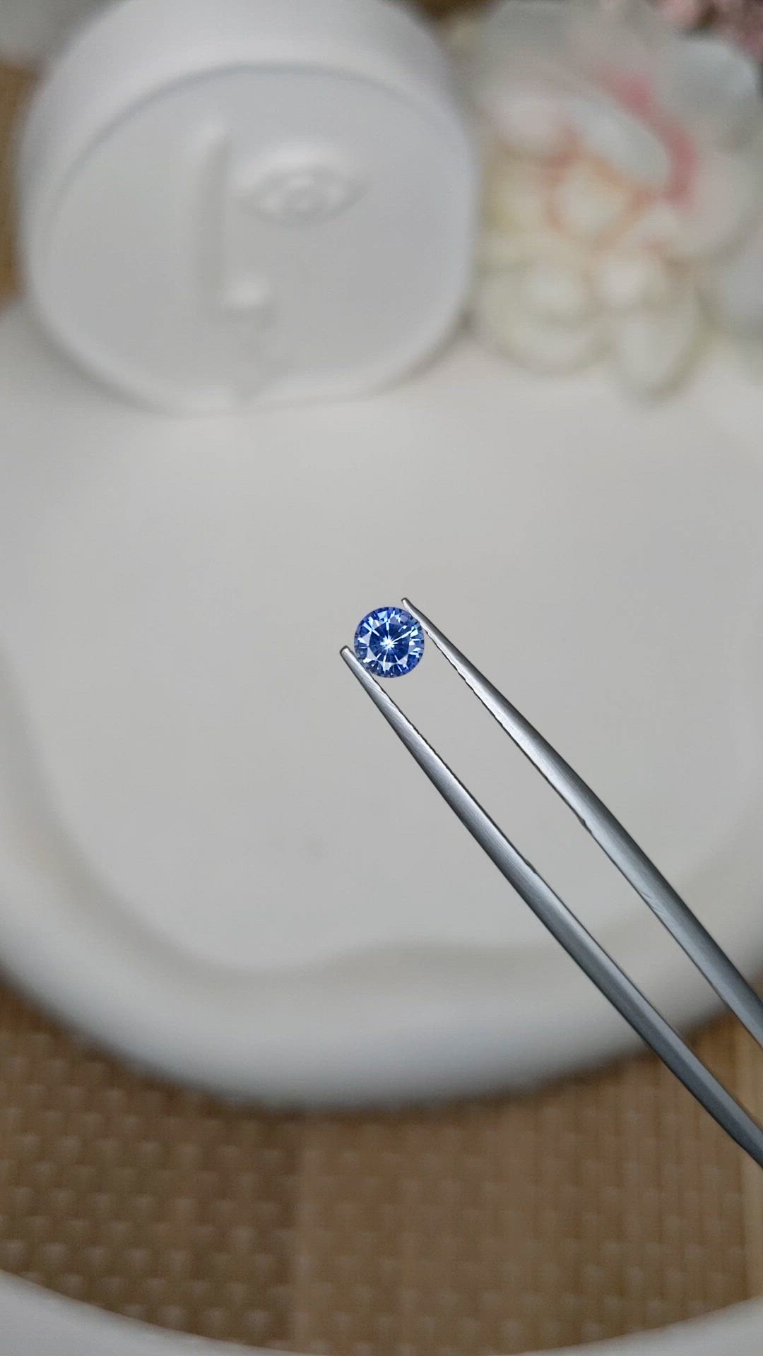 0.43 Ct. Blue Sapphire from Ceylon (Sri Lanka) Size Video