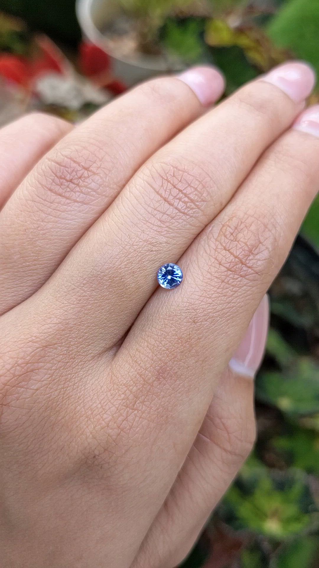 0.43 Ct. Blue Sapphire from Ceylon (Sri Lanka) Size Video