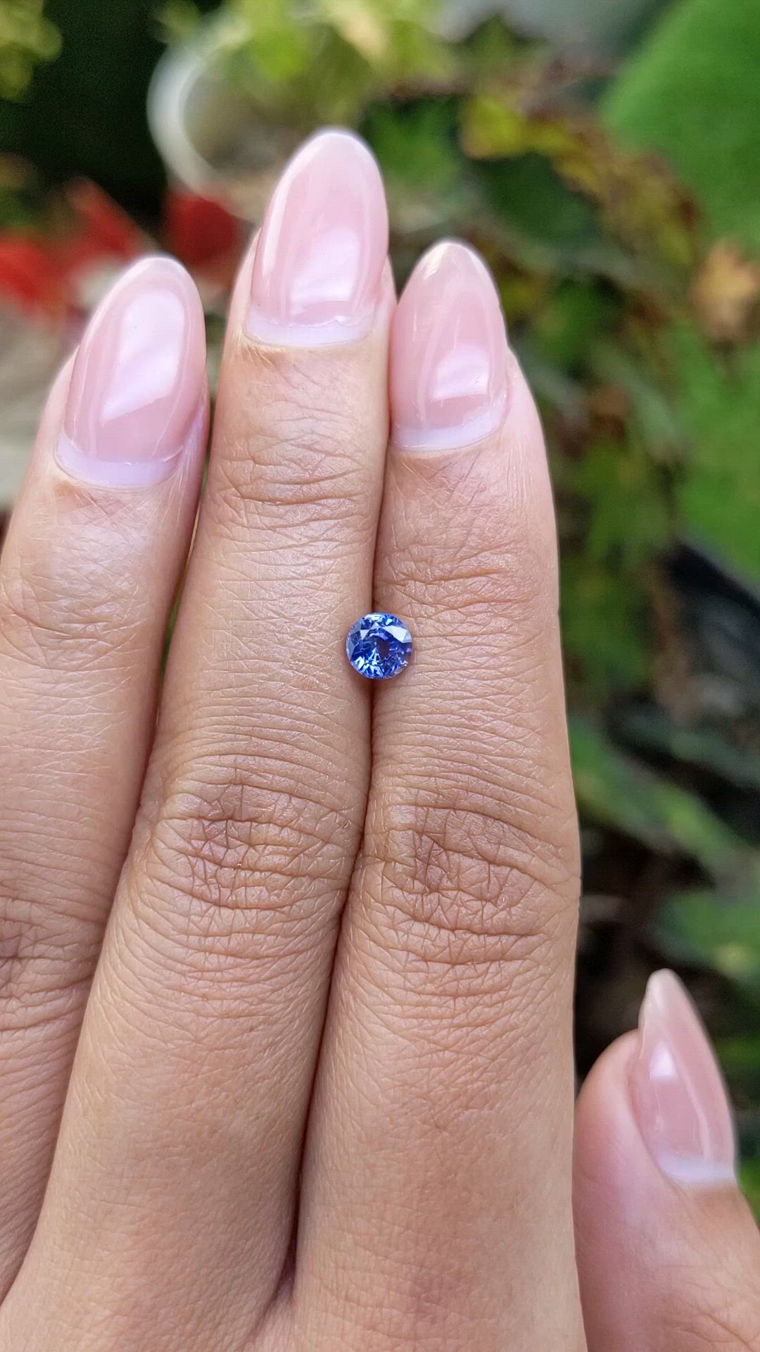 0.59 Ct. Blue Sapphire from Ceylon (Sri Lanka) Size Video