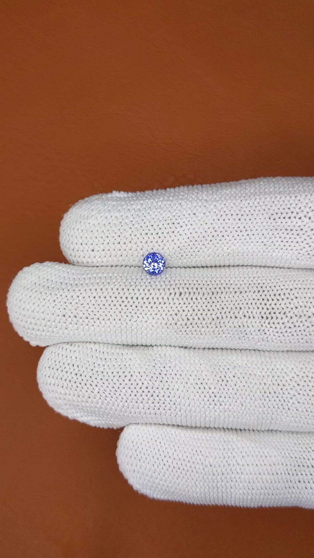 0.59 Ct. Blue Sapphire from Ceylon (Sri Lanka) Size Video
