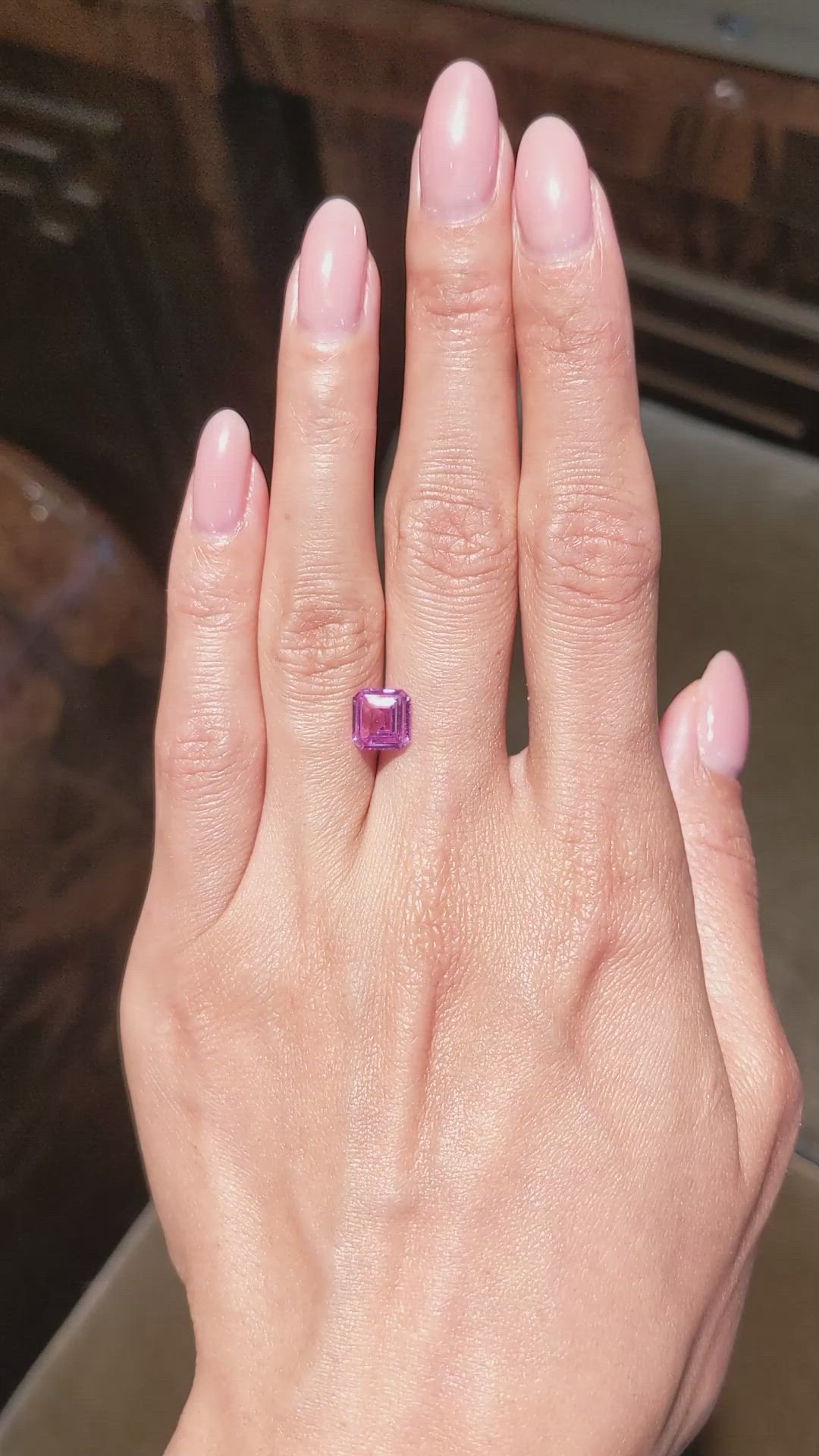 2.01 Ct. Pink Sapphire from Madagascar Size Video