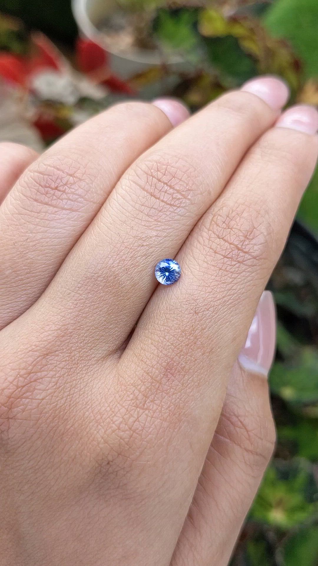 0.53 Ct. Blue Sapphire from Ceylon (Sri Lanka) Size Video