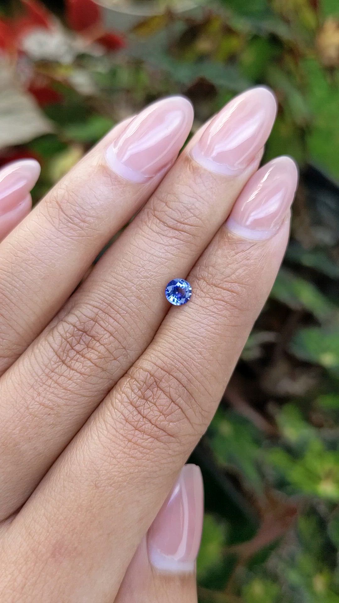 0.42 Ct. Blue Sapphire from Ceylon (Sri Lanka) Size Video