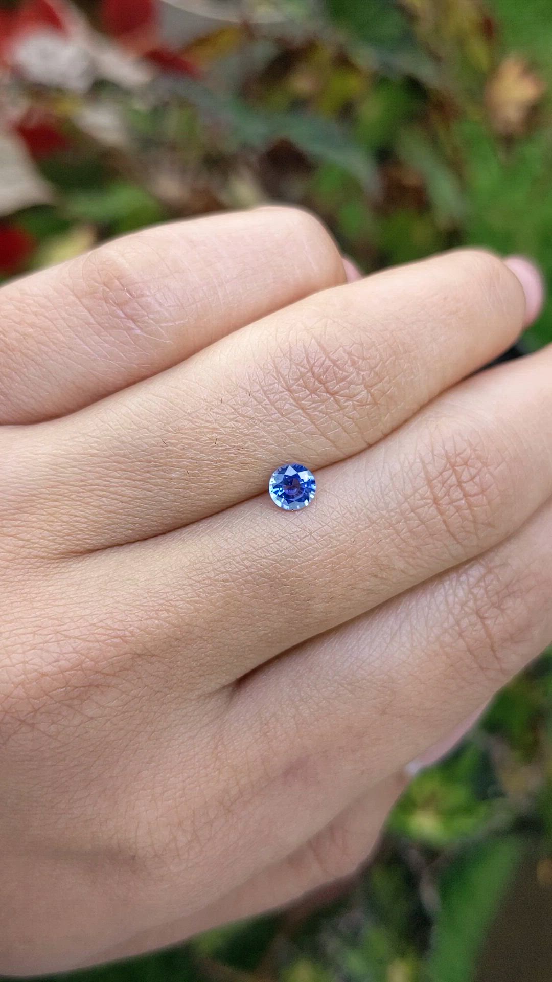 0.42 Ct. Blue Sapphire from Ceylon (Sri Lanka) Size Video