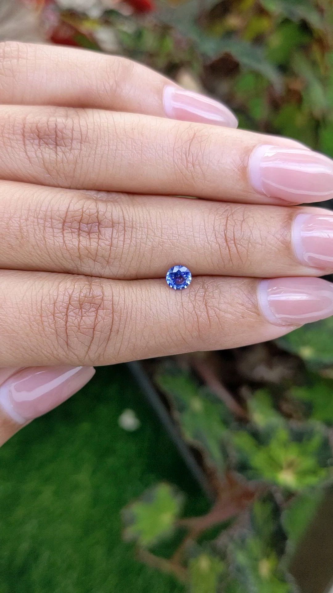 0.42 Ct. Blue Sapphire from Ceylon (Sri Lanka) Size Video