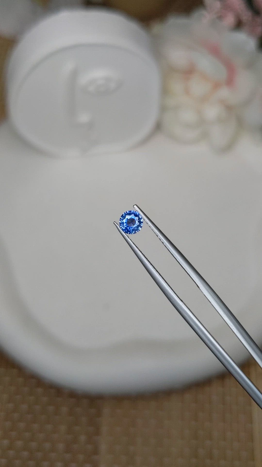 0.42 Ct. Blue Sapphire from Ceylon (Sri Lanka) Size Video