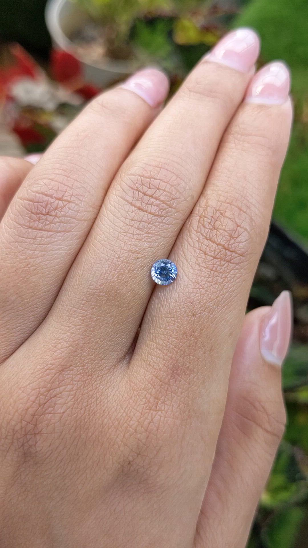0.70 Ct. Blue Sapphire from Ceylon (Sri Lanka) Size Video