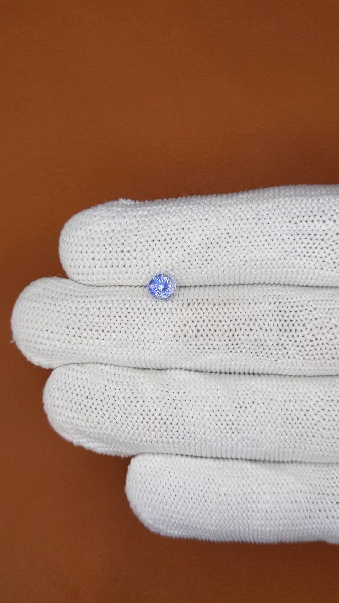 0.70 Ct. Blue Sapphire from Ceylon (Sri Lanka) Size Video