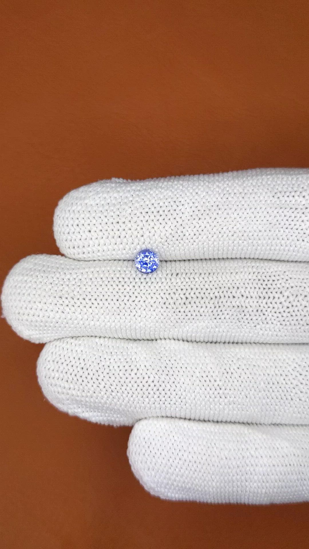 0.61 Ct. Blue Sapphire from Ceylon (Sri Lanka) Size Video