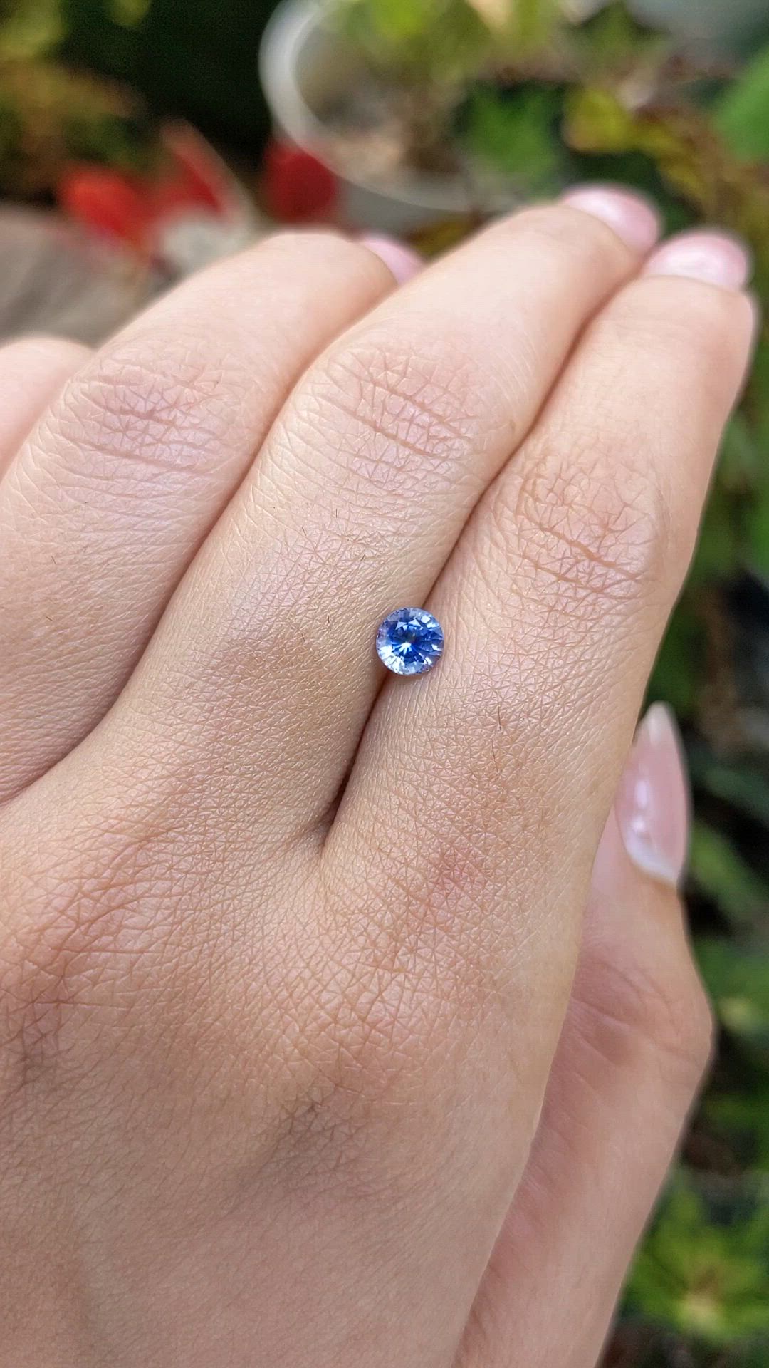0.61 Ct. Blue Sapphire from Ceylon (Sri Lanka) Size Video