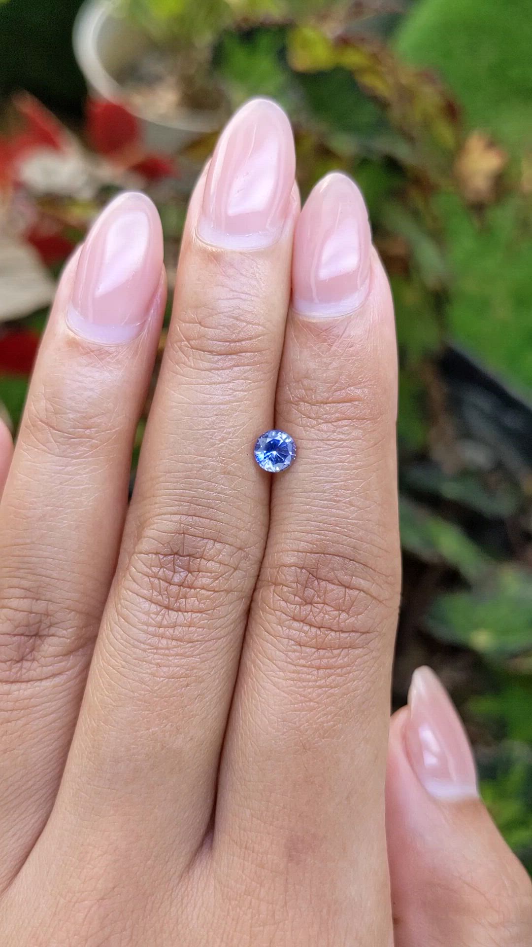 0.61 Ct. Blue Sapphire from Ceylon (Sri Lanka) Size Video