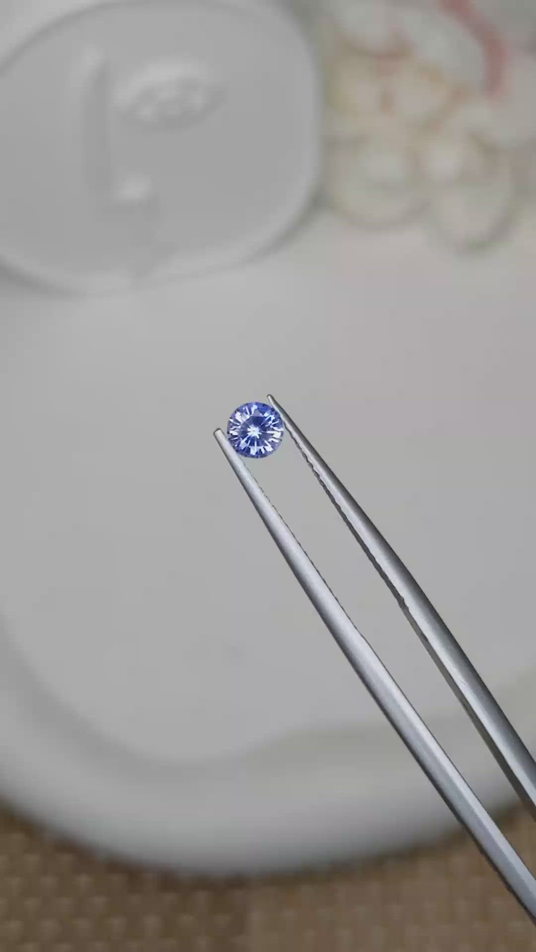 0.38 Ct. Blue Sapphire from Ceylon (Sri Lanka) Size Video