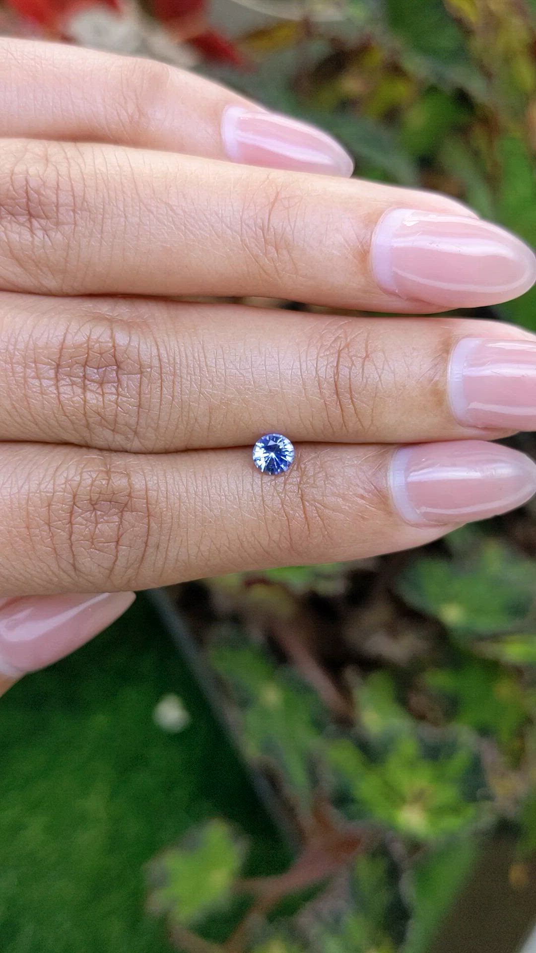 0.38 Ct. Blue Sapphire from Ceylon (Sri Lanka) Size Video