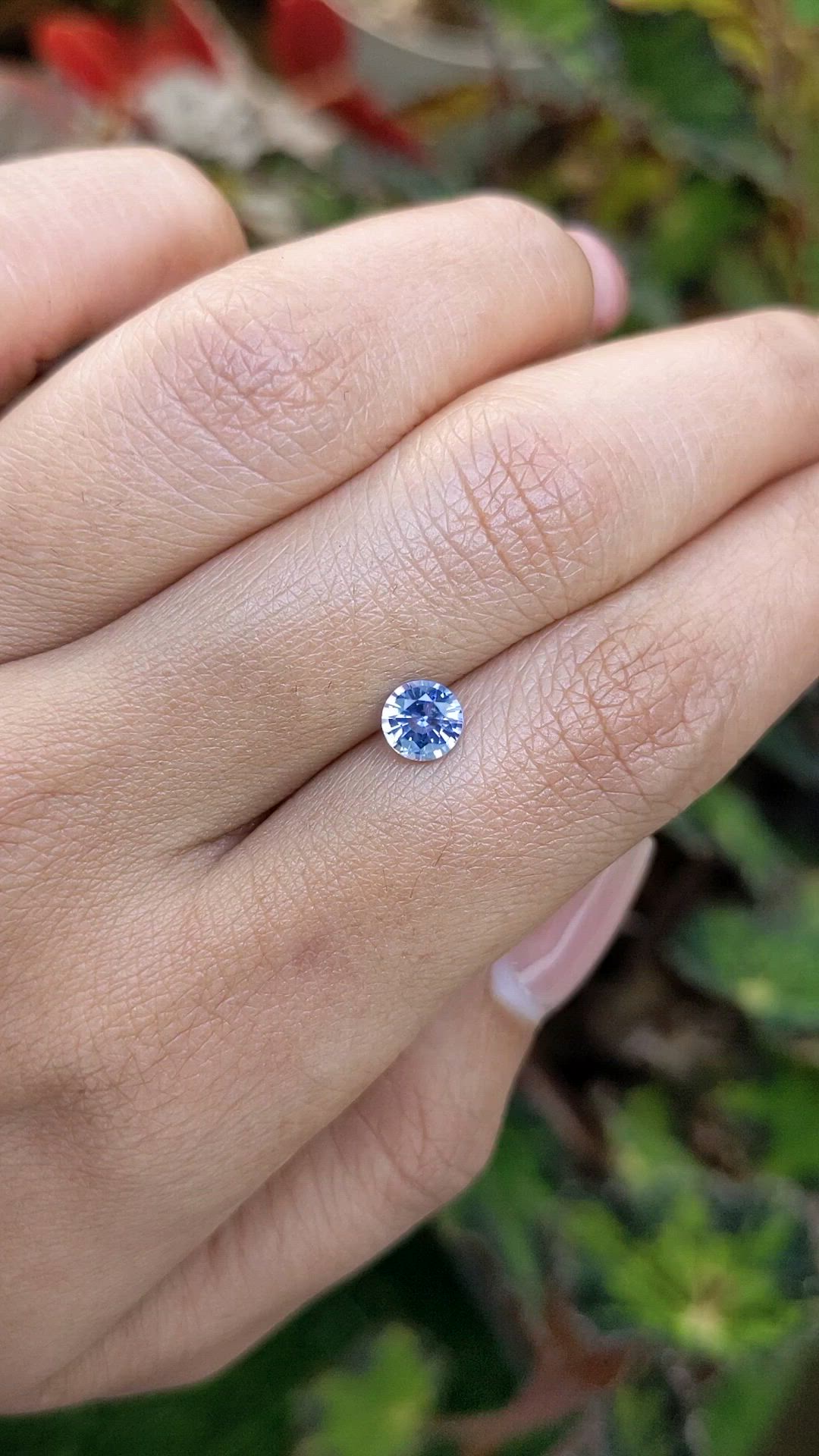 0.73 Ct. Blue Sapphire from Ceylon (Sri Lanka) Size Video