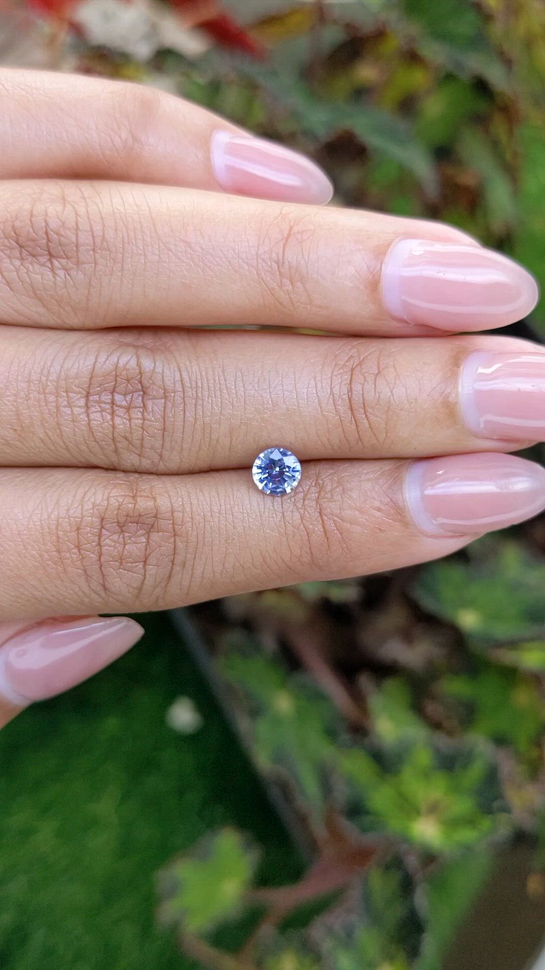 0.73 Ct. Blue Sapphire from Ceylon (Sri Lanka) Size Video
