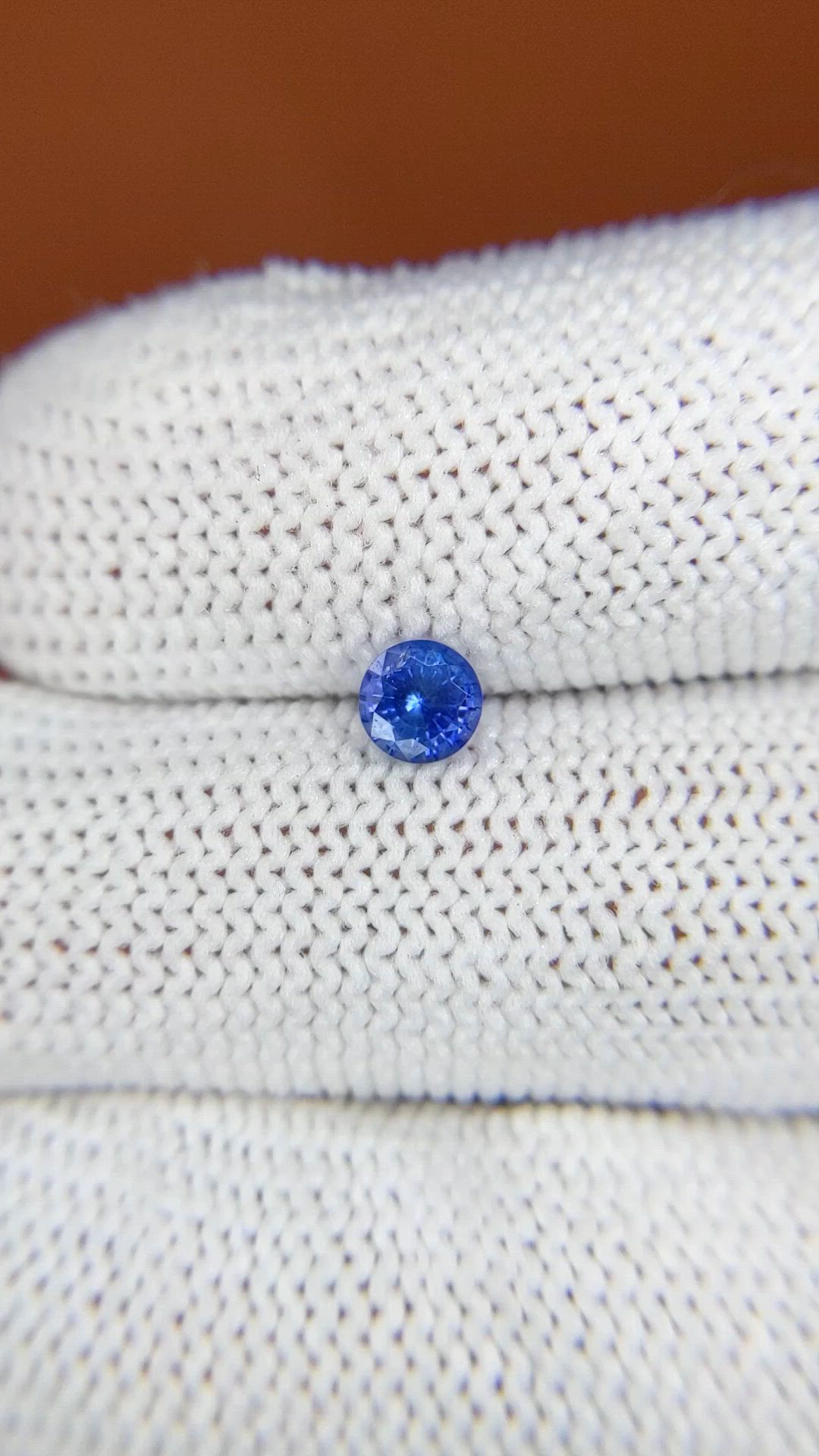 0.48 Ct. Blue Sapphire from Ceylon (Sri Lanka) Size Video