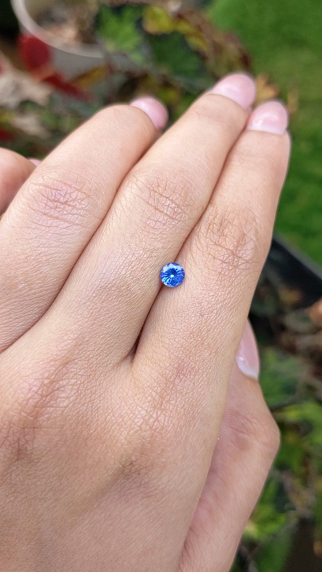 0.48 Ct. Blue Sapphire from Ceylon (Sri Lanka) Size Video