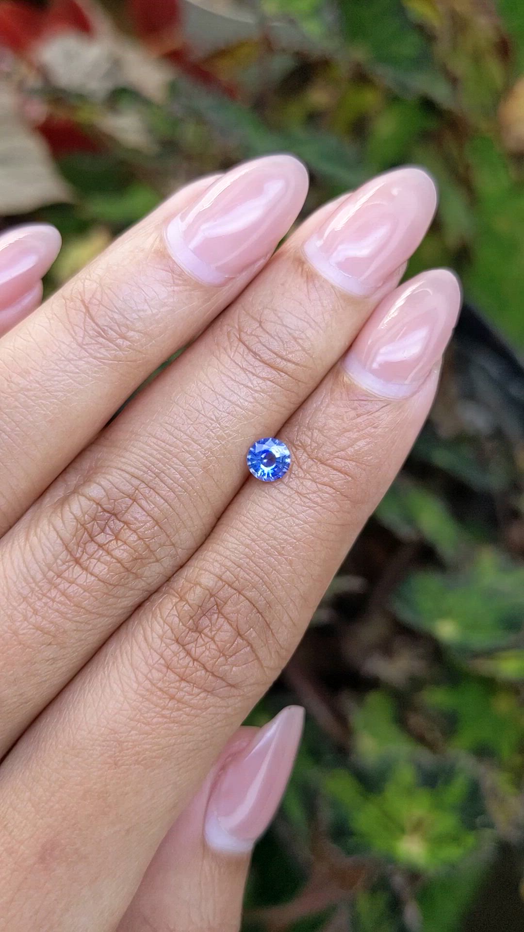 0.45 Ct. Blue Sapphire from Ceylon (Sri Lanka) Size Video