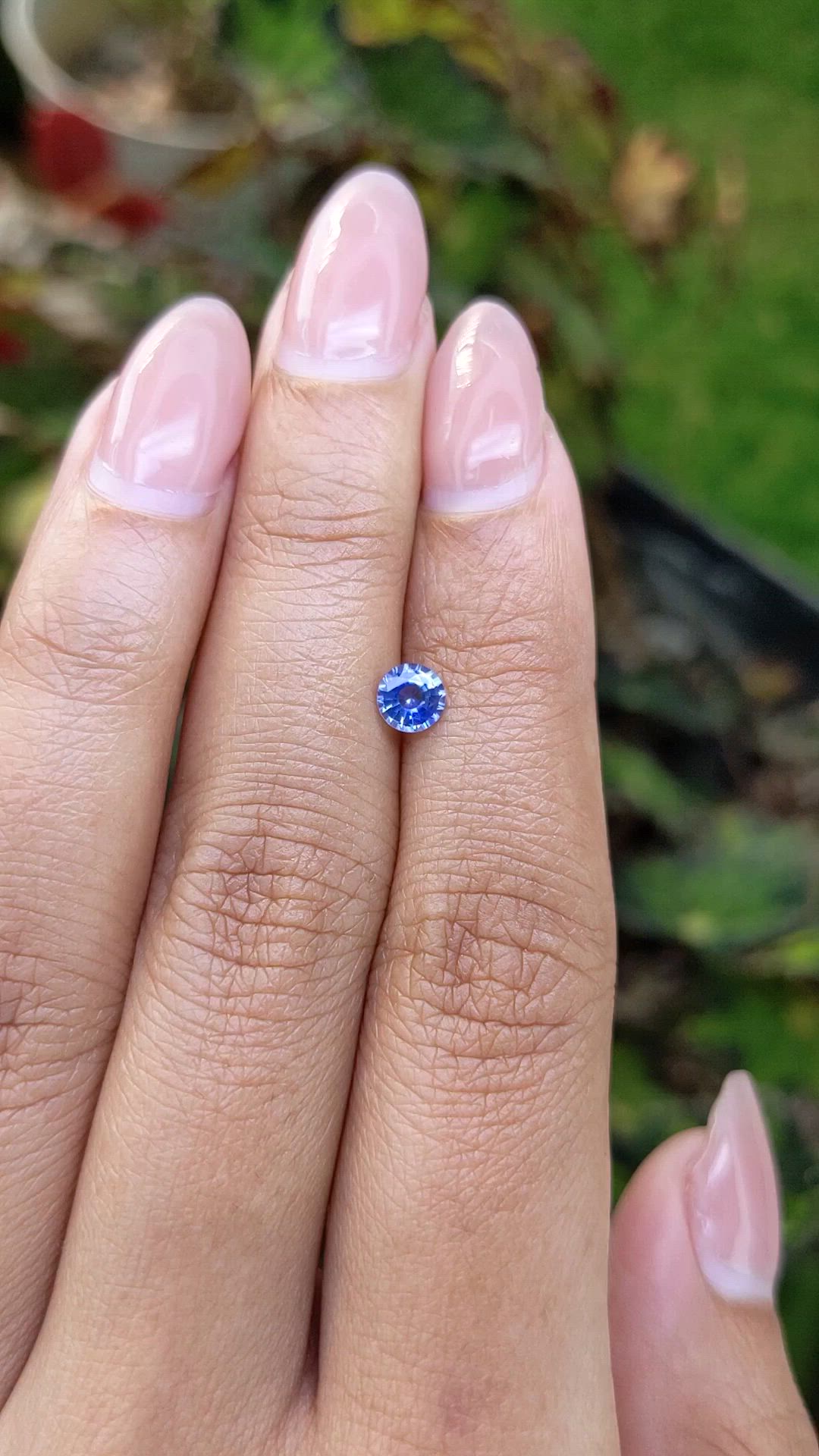 0.45 Ct. Blue Sapphire from Ceylon (Sri Lanka) Size Video