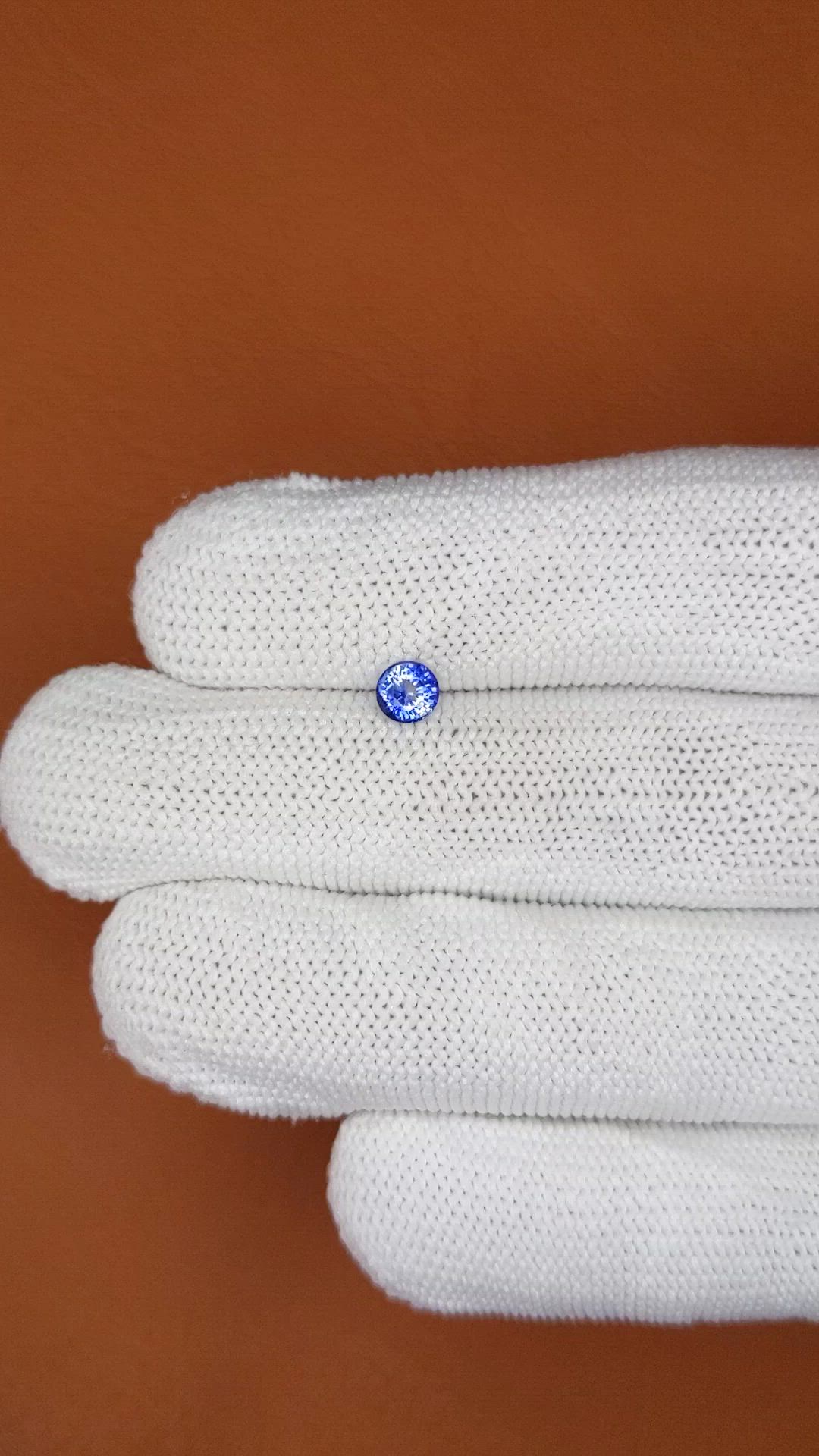 0.53 Ct. Blue Sapphire from Ceylon (Sri Lanka) Size Video