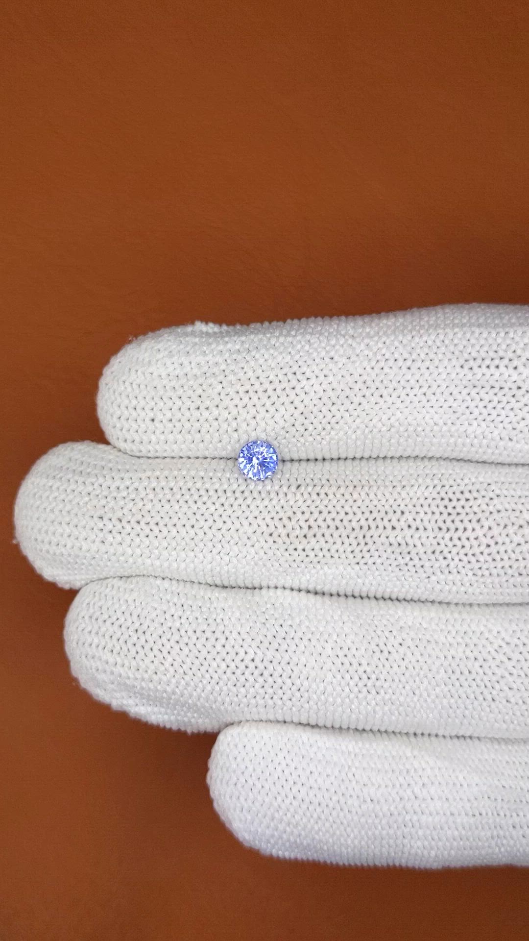 0.53 Ct. Blue Sapphire from Ceylon (Sri Lanka) Size Video