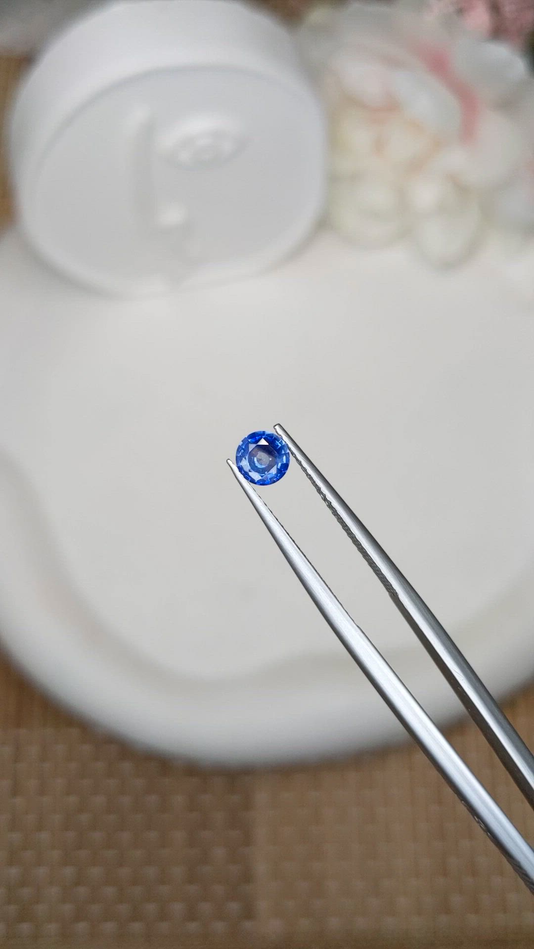 0.55 Ct. Blue Sapphire from Ceylon (Sri Lanka) Size Video