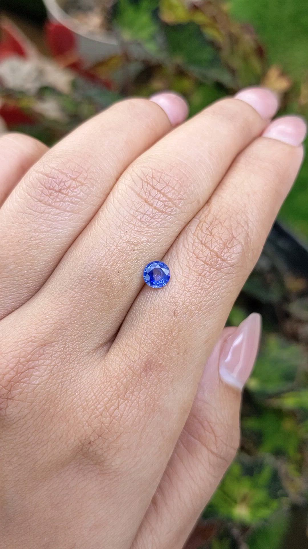 0.55 Ct. Blue Sapphire from Ceylon (Sri Lanka) Size Video