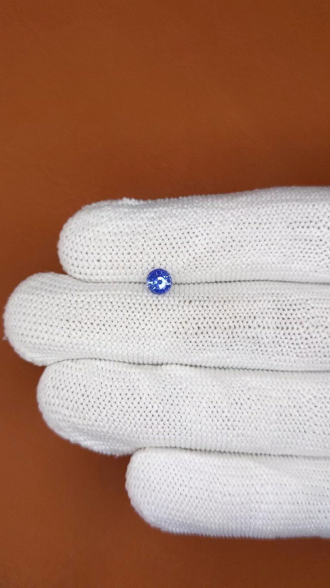 0.52 Ct. Blue Sapphire from Ceylon (Sri Lanka) Size Video