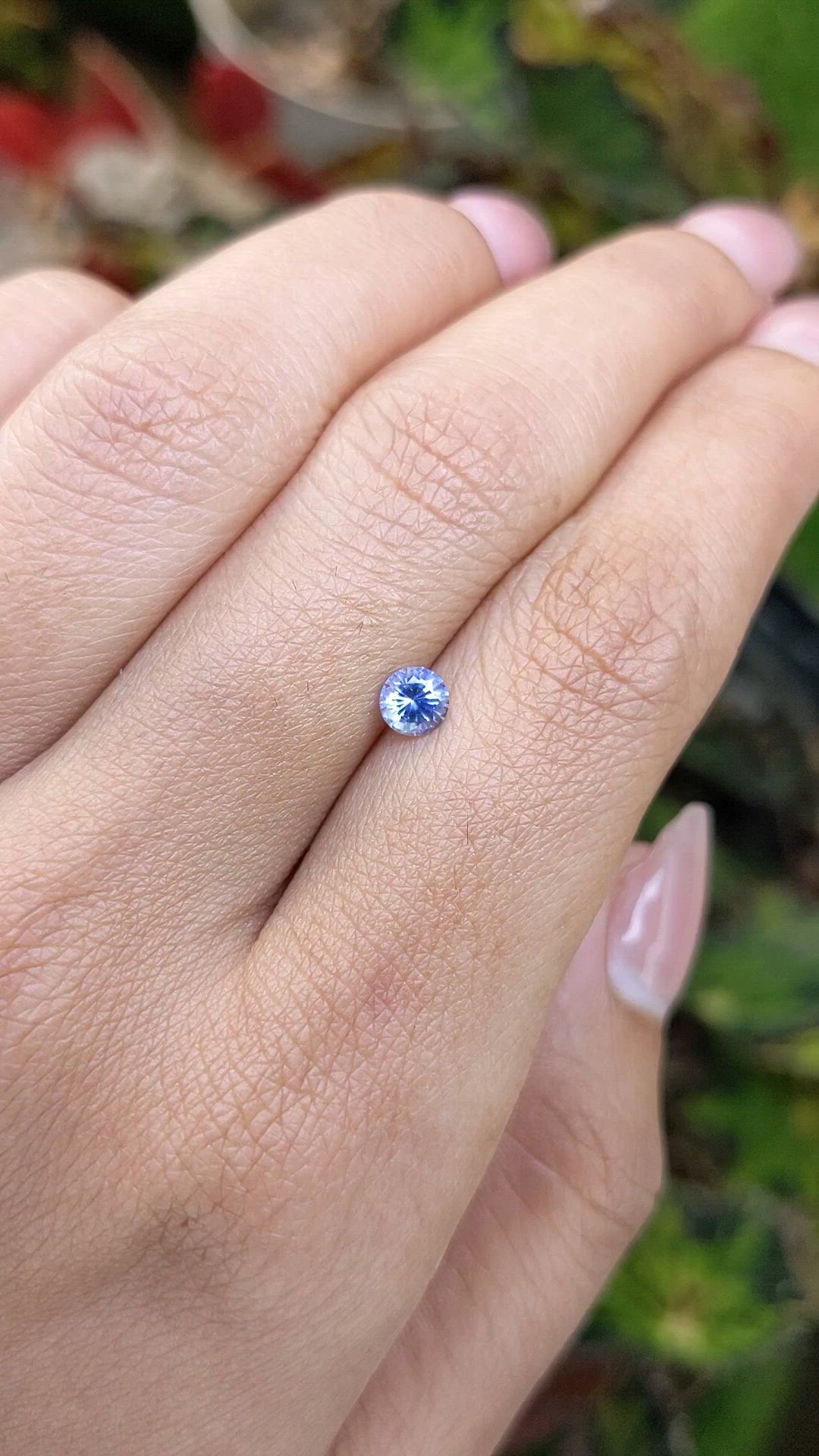 0.42 Ct. Blue Sapphire from Ceylon (Sri Lanka) Size Video