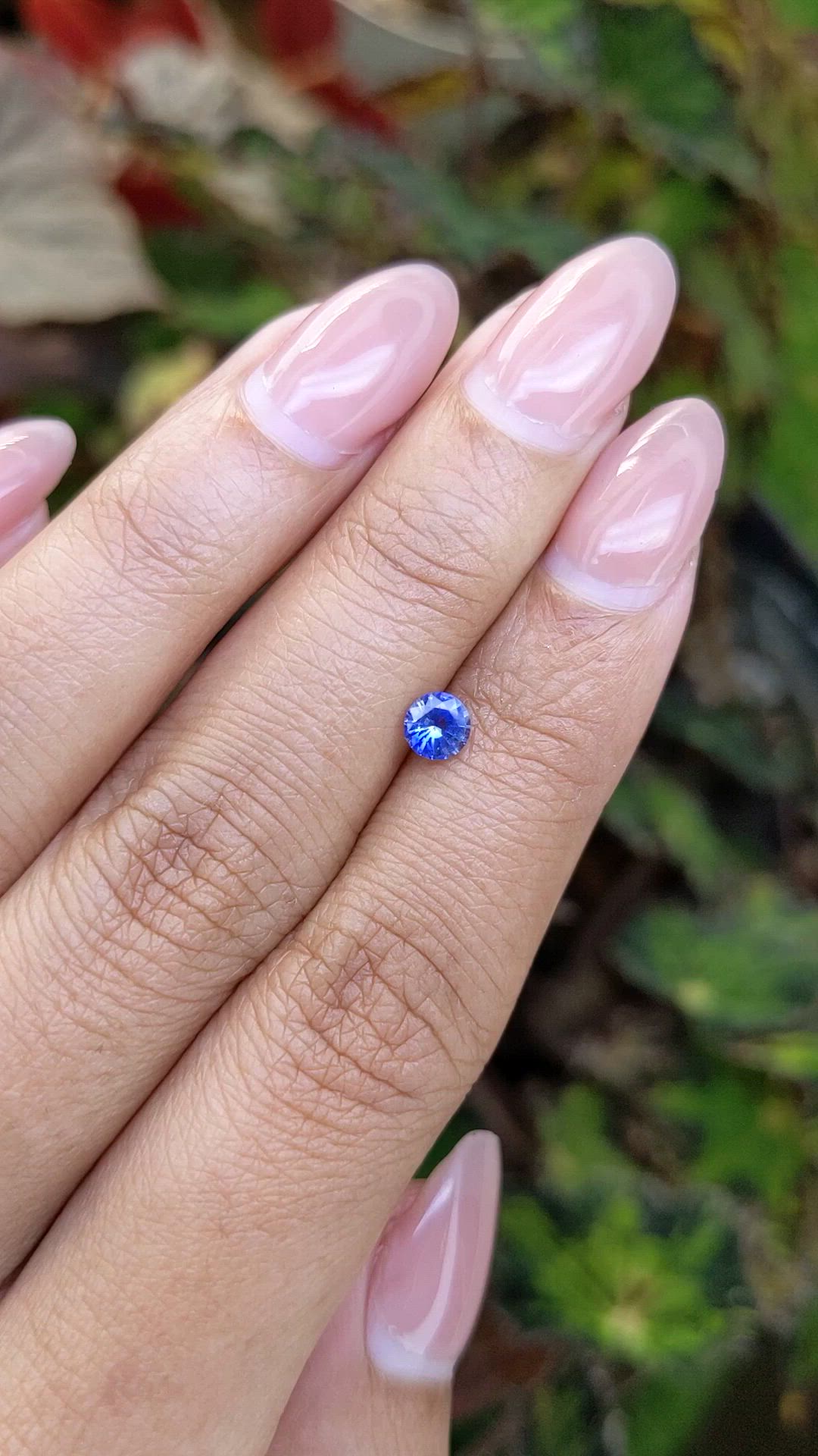0.45 Ct. Blue Sapphire from Ceylon (Sri Lanka) Size Video