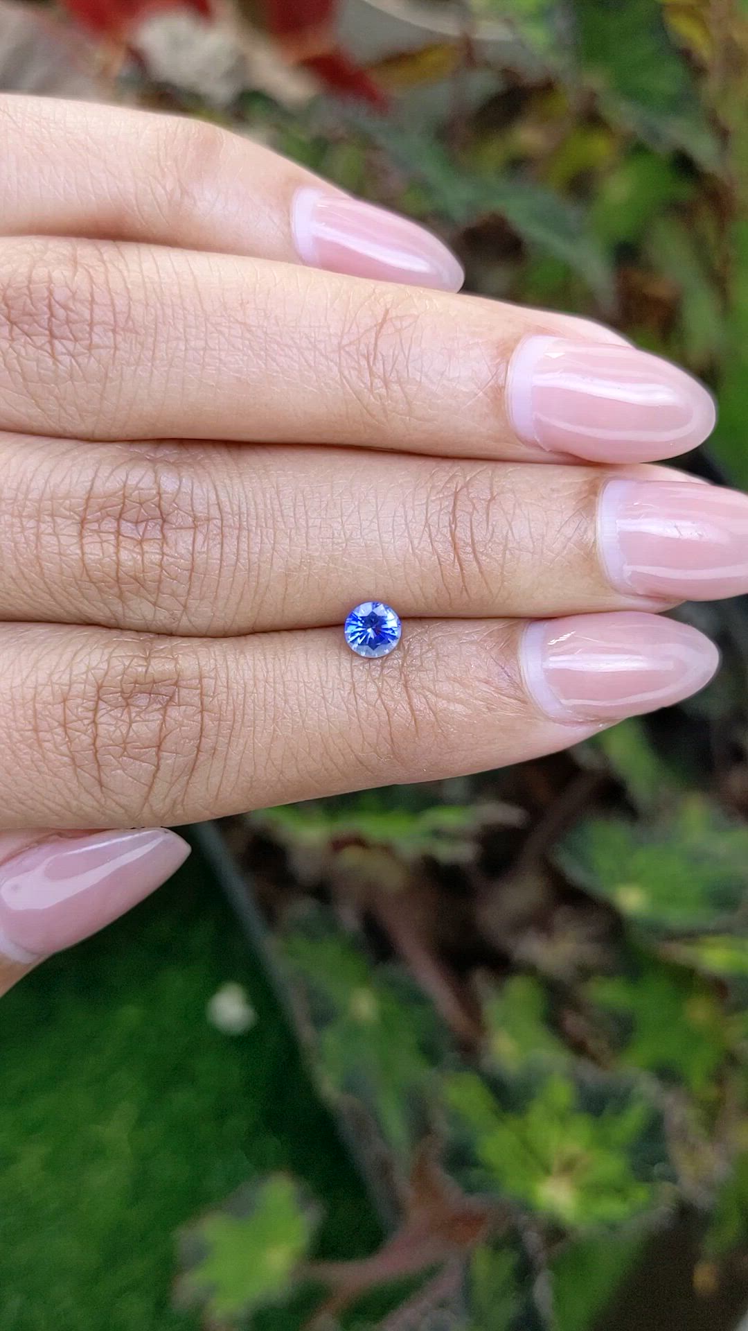 0.45 Ct. Blue Sapphire from Ceylon (Sri Lanka) Size Video
