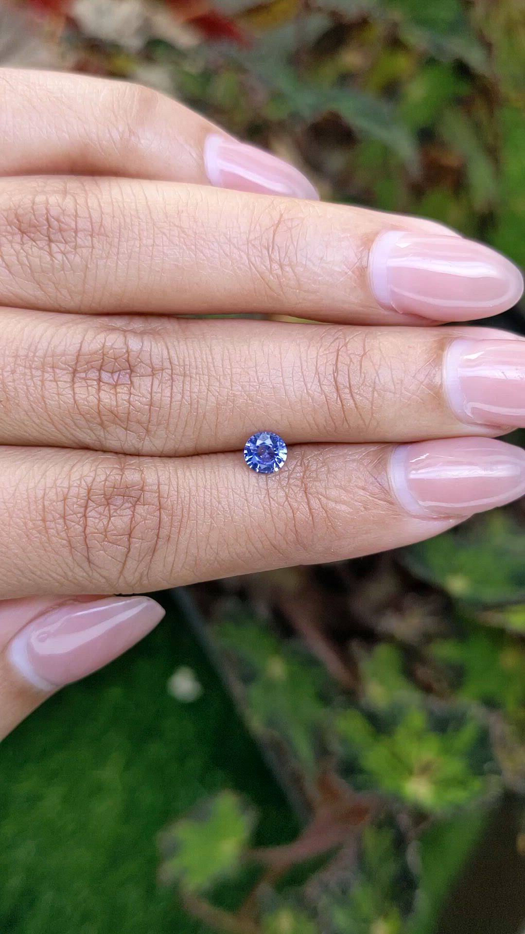 0.48 Ct. Blue Sapphire from Ceylon (Sri Lanka) Size Video