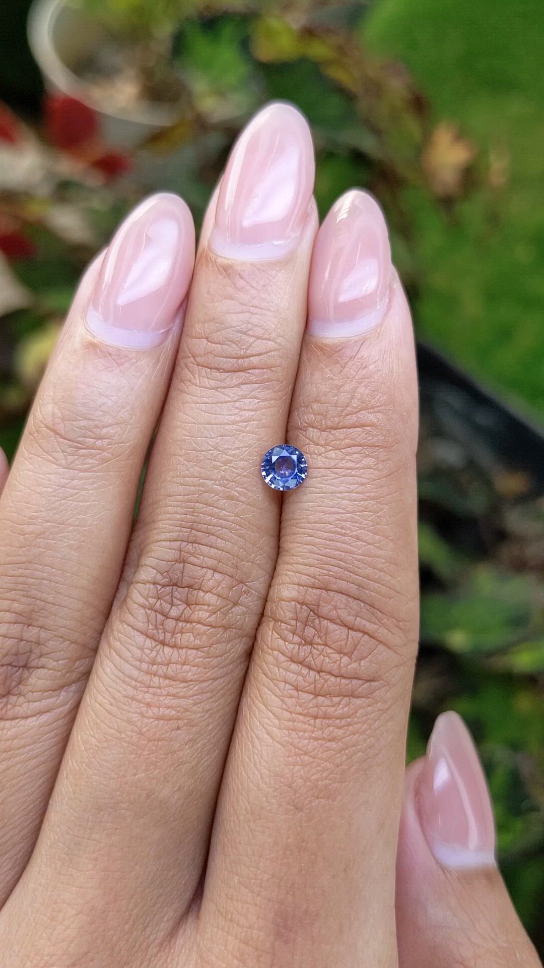 0.48 Ct. Blue Sapphire from Ceylon (Sri Lanka) Size Video