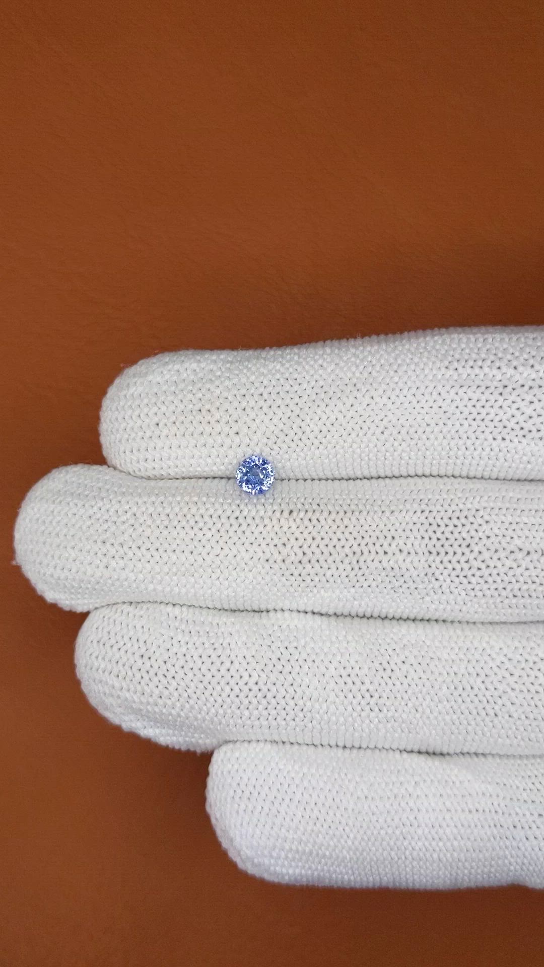 0.55 Ct. Blue Sapphire from Ceylon (Sri Lanka) Size Video