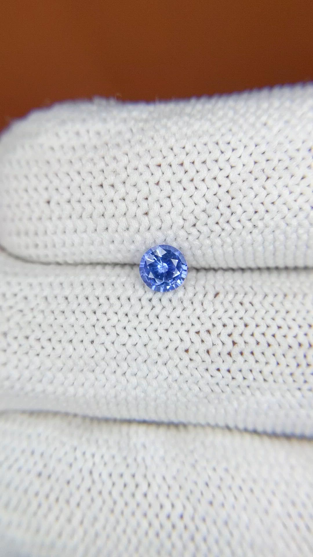 0.41 Ct. Blue Sapphire from Ceylon (Sri Lanka) Size Video