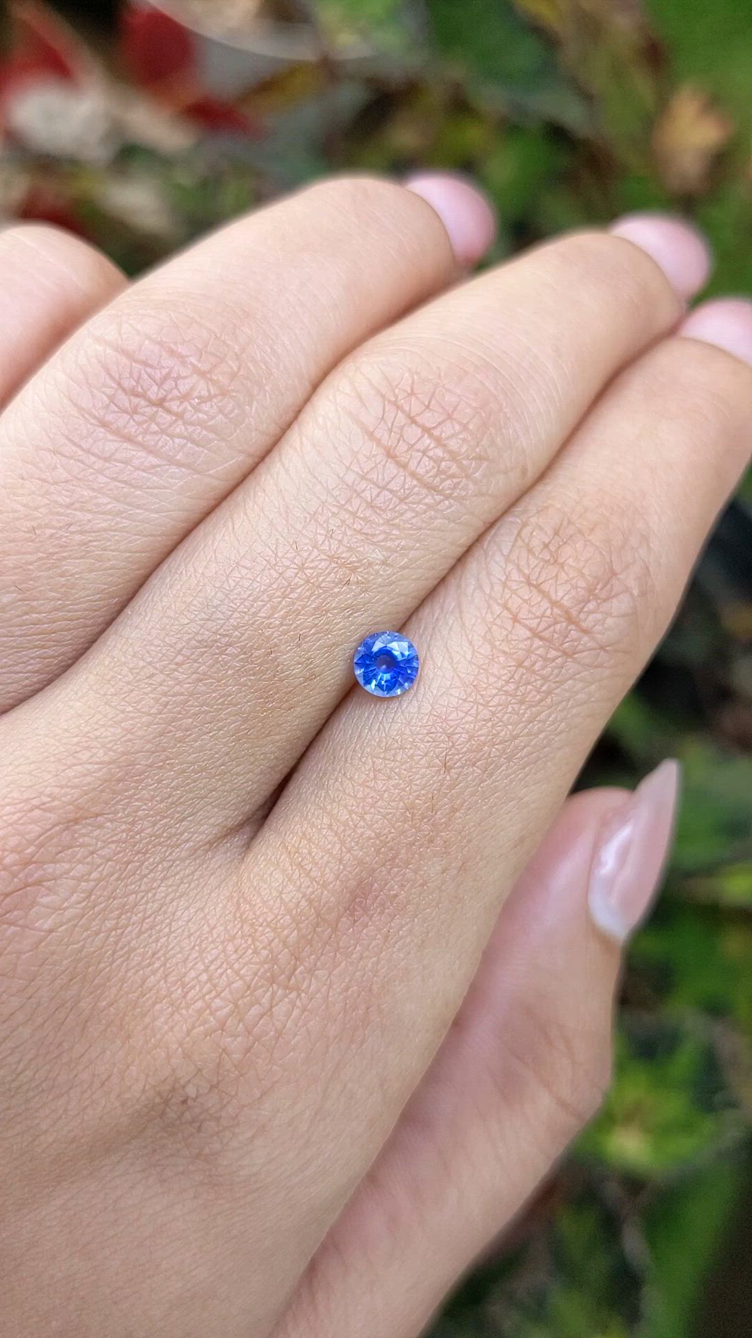 0.45 Ct. Blue Sapphire from Ceylon (Sri Lanka) Size Video