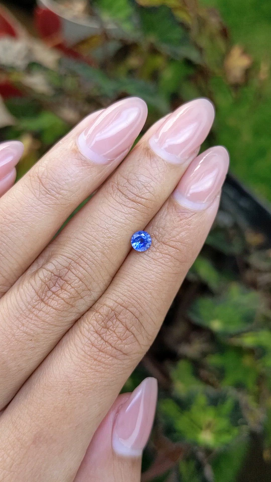 0.45 Ct. Blue Sapphire from Ceylon (Sri Lanka) Size Video
