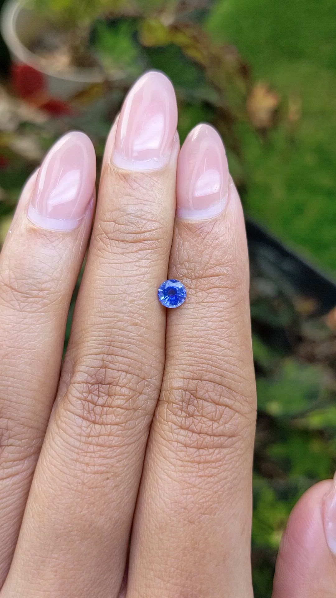 0.45 Ct. Blue Sapphire from Ceylon (Sri Lanka) Size Video