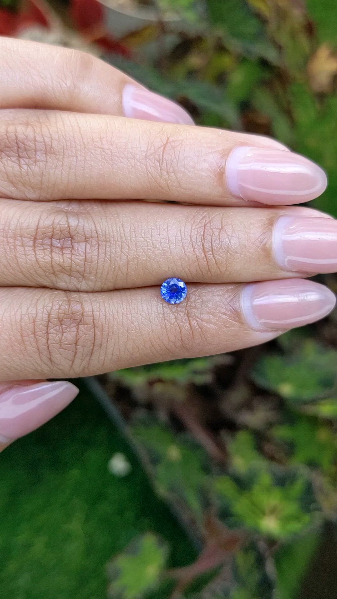 0.45 Ct. Blue Sapphire from Ceylon (Sri Lanka) Size Video