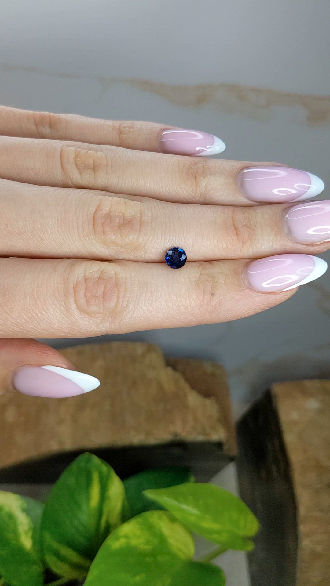 0.83 Ct. Blue Sapphire from Thailand Size Video