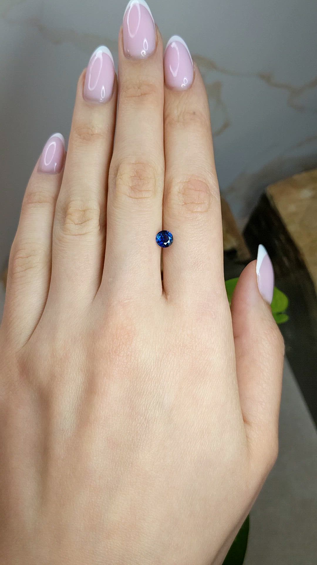0.83 Ct. Blue Sapphire from Thailand Size Video