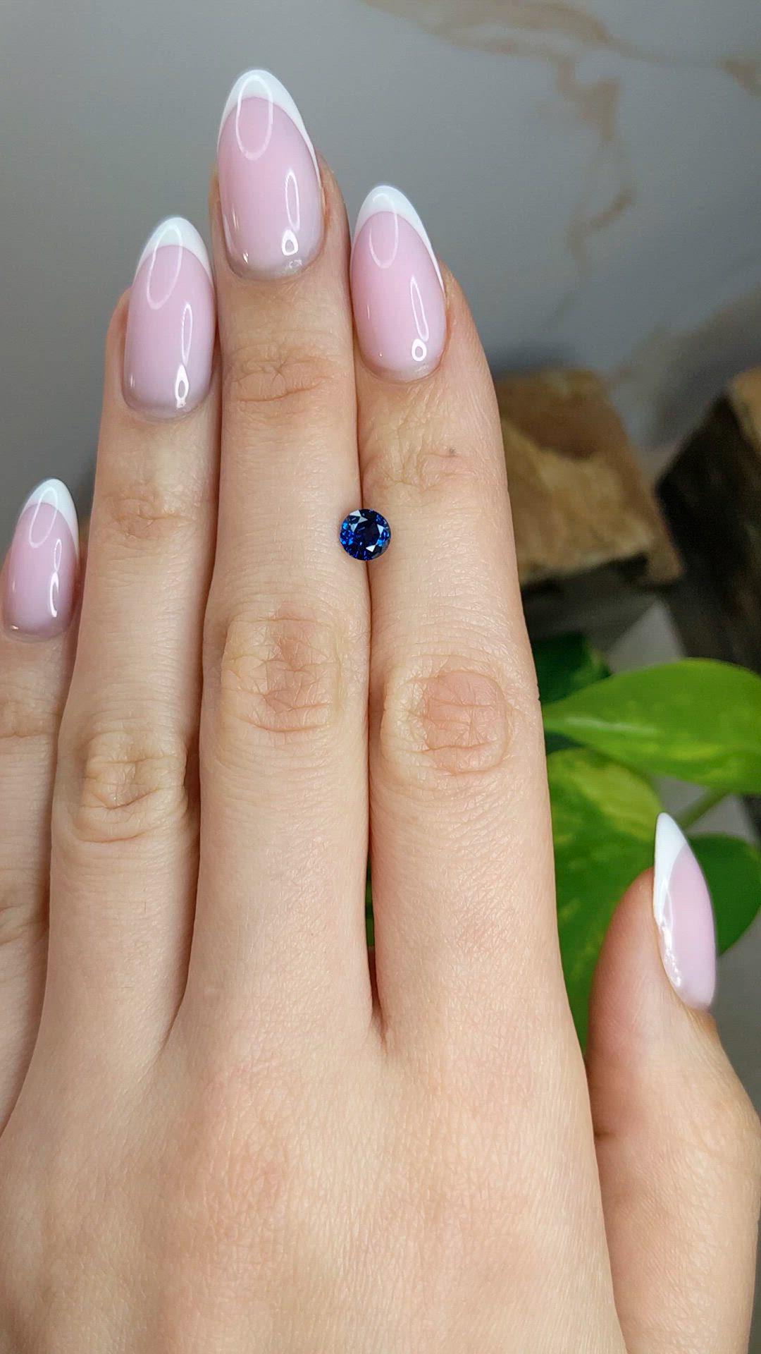0.83 Ct. Blue Sapphire from Thailand Size Video