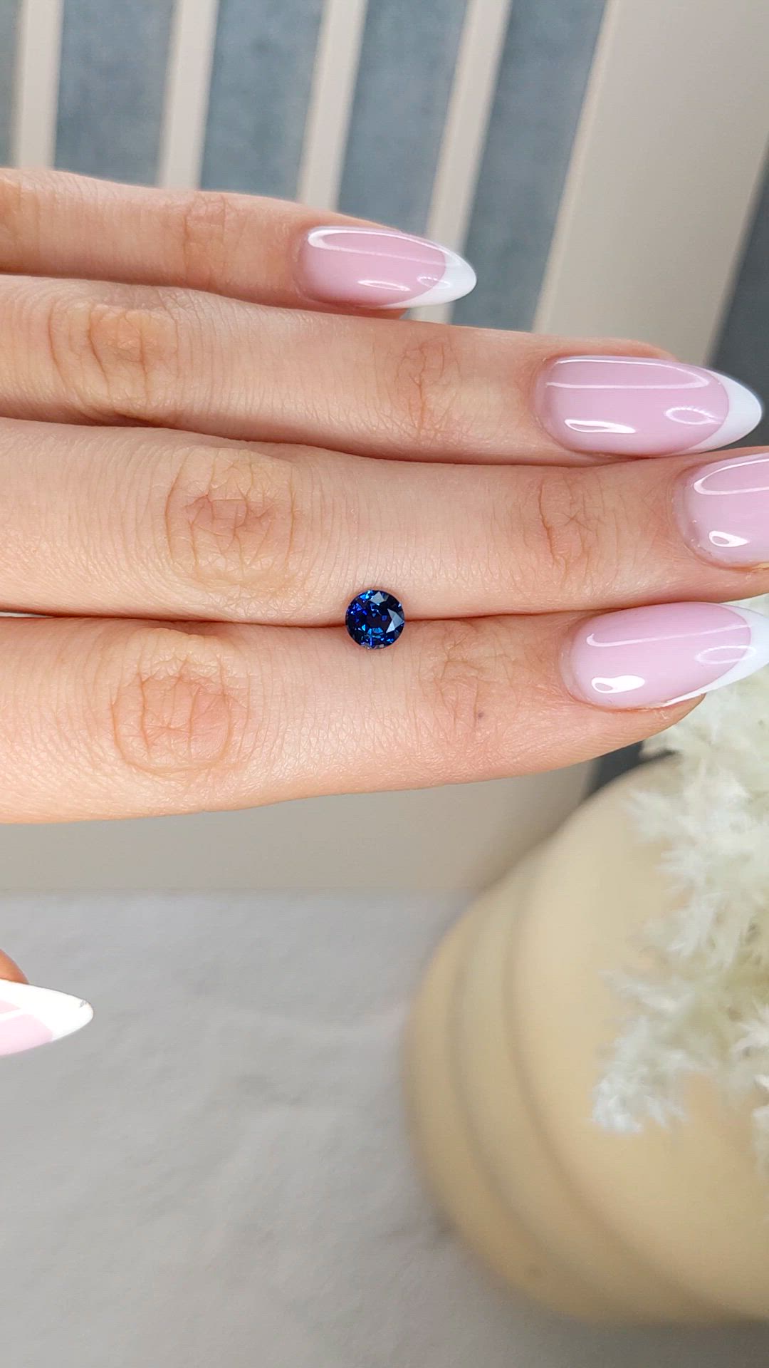 0.84 Ct. Blue Sapphire from Thailand Size Video