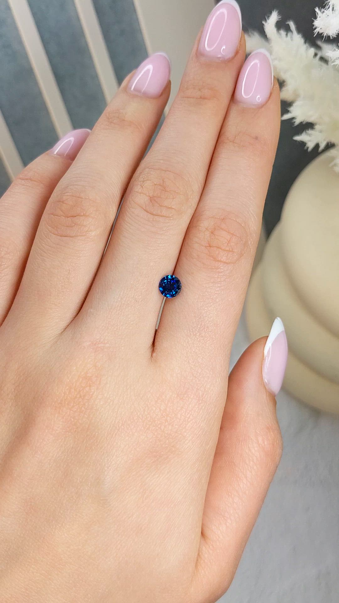 0.84 Ct. Blue Sapphire from Thailand Size Video