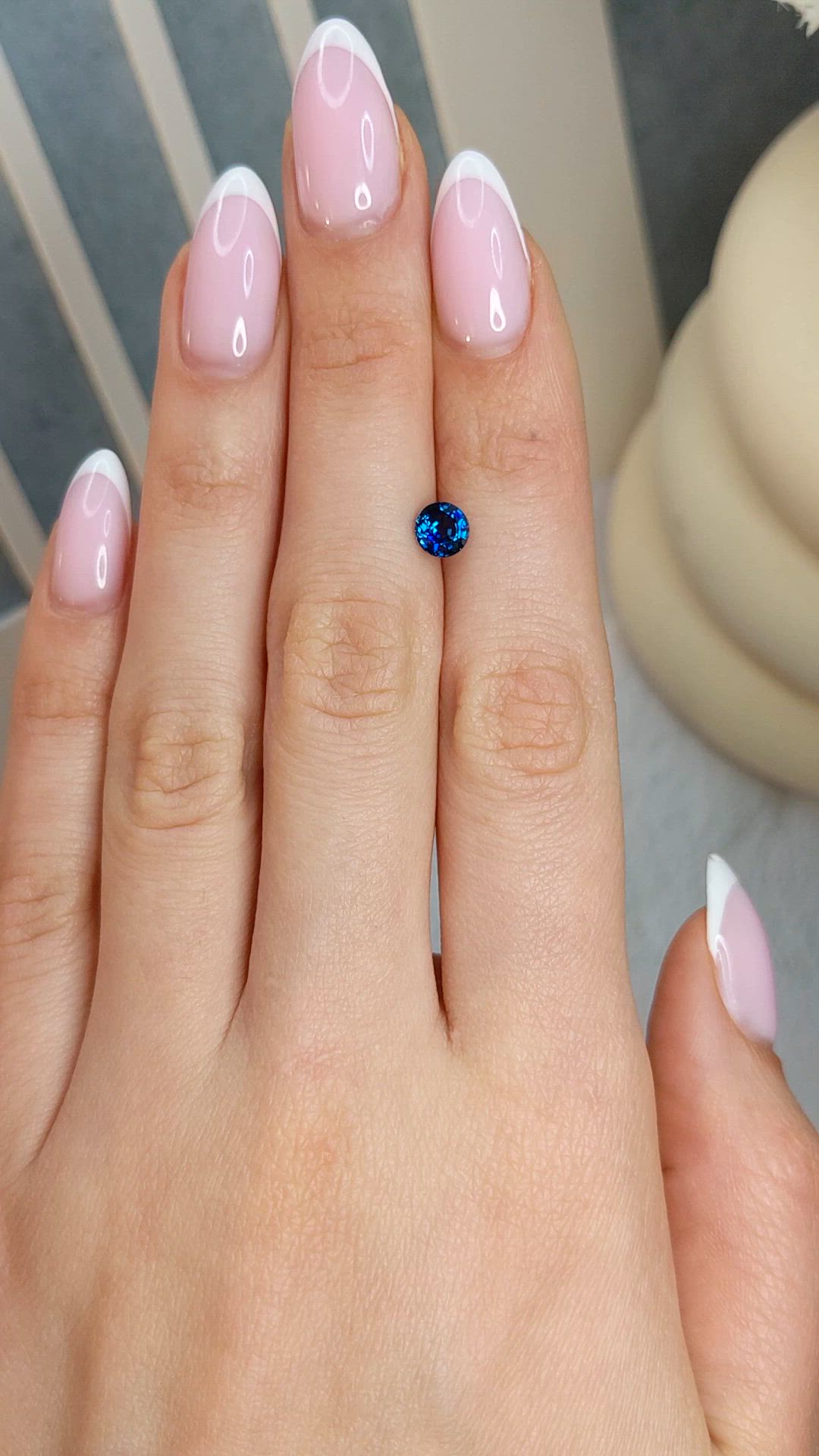0.84 Ct. Blue Sapphire from Thailand Size Video