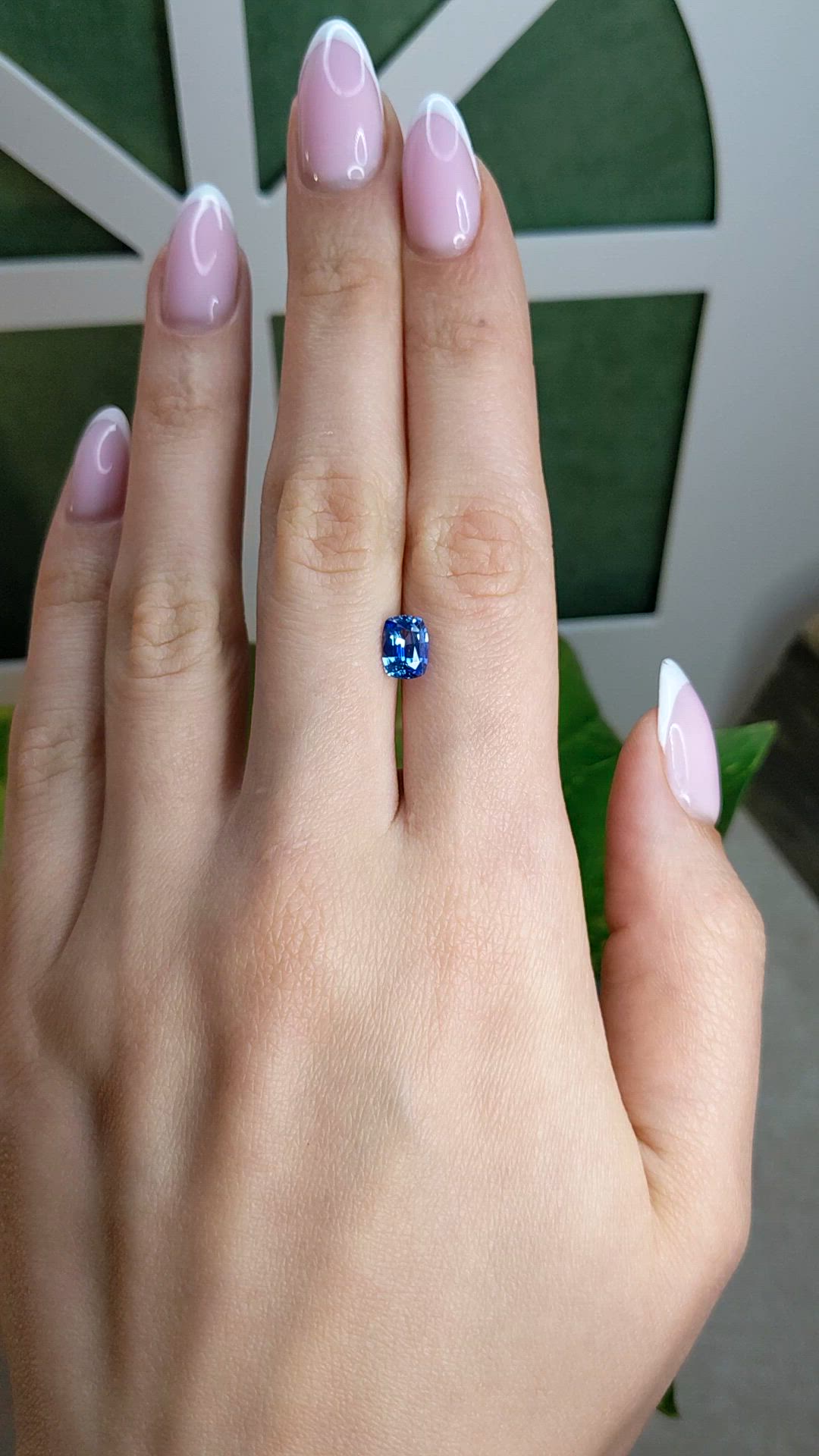 1.45 Ct. Blue Sapphire from Ceylon (Sri Lanka) Size Video