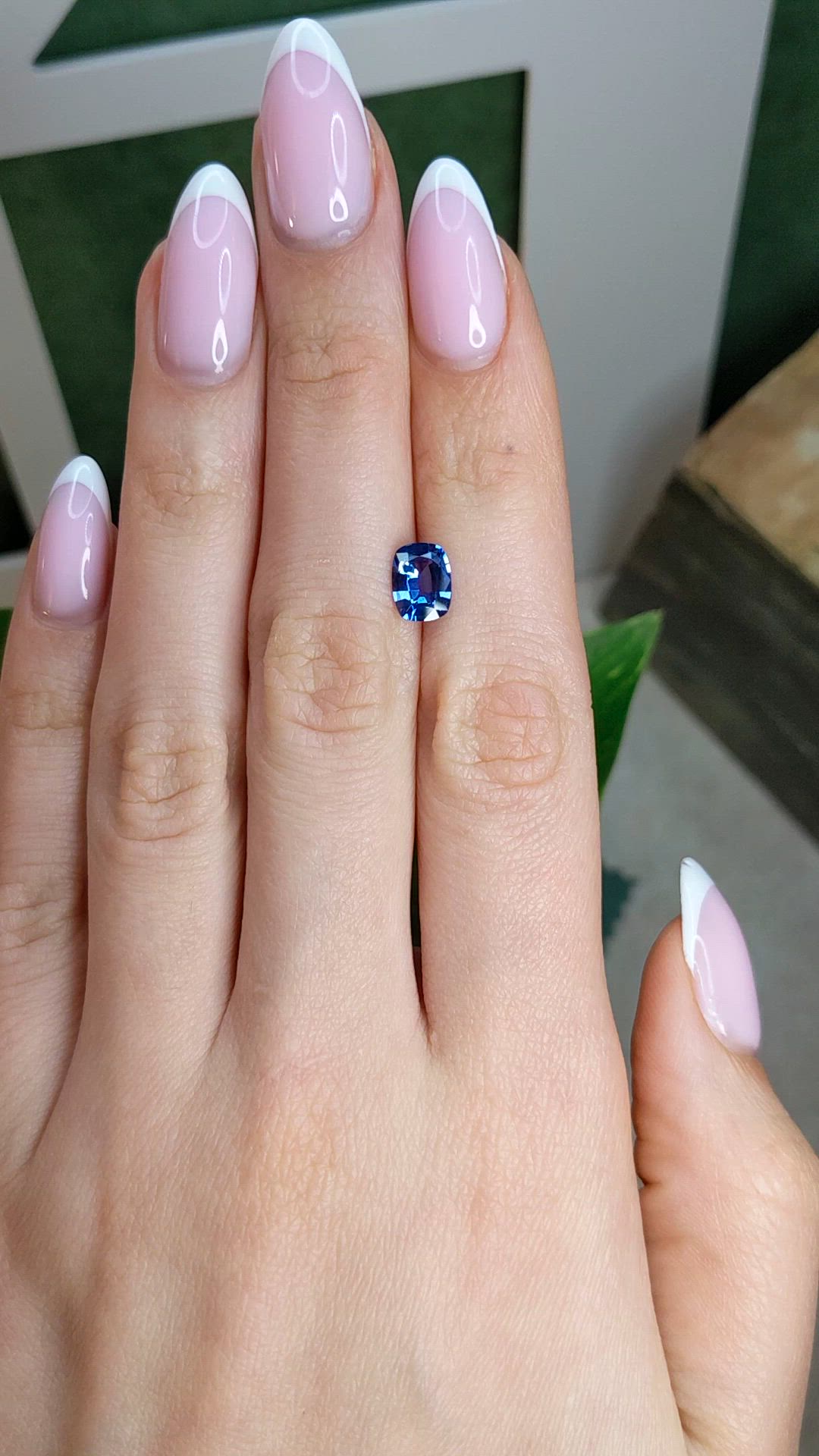 1.38 Ct. Blue Sapphire from Ceylon (Sri Lanka) Size Video