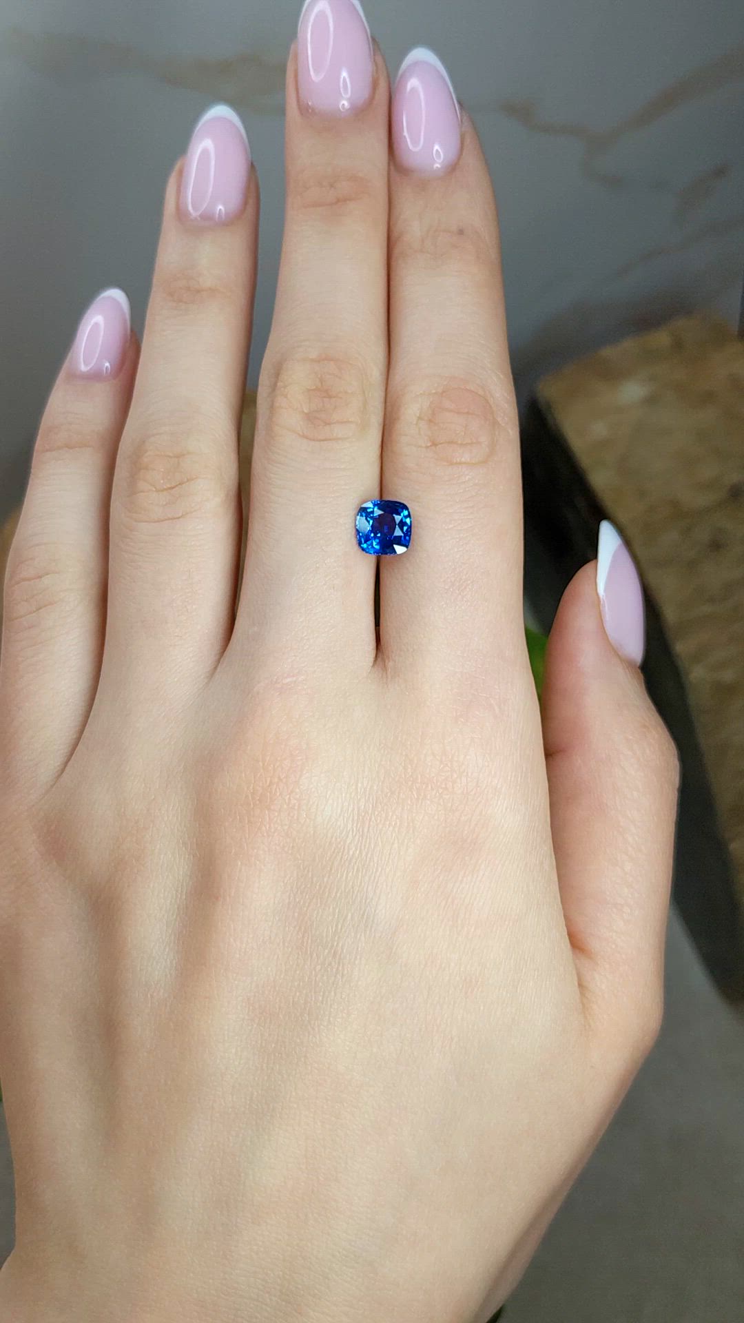 2.31 Ct. Blue Sapphire from Ceylon (Sri Lanka) Size Video